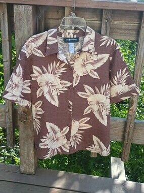 Sag Harbor Silk Tropical Shirt Blouse sz 18